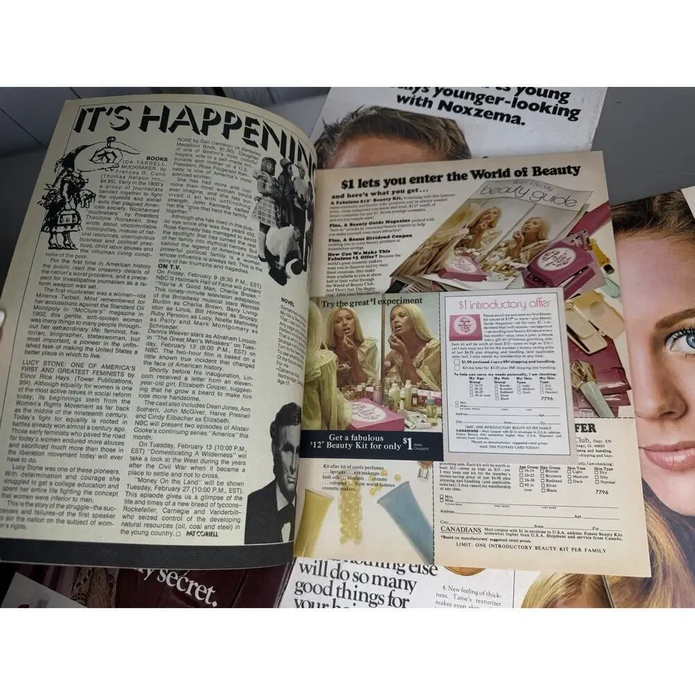 Lot of 5 Vintage American Girl Magazines 70s 1970s Issues Fashion Retro Ephemera